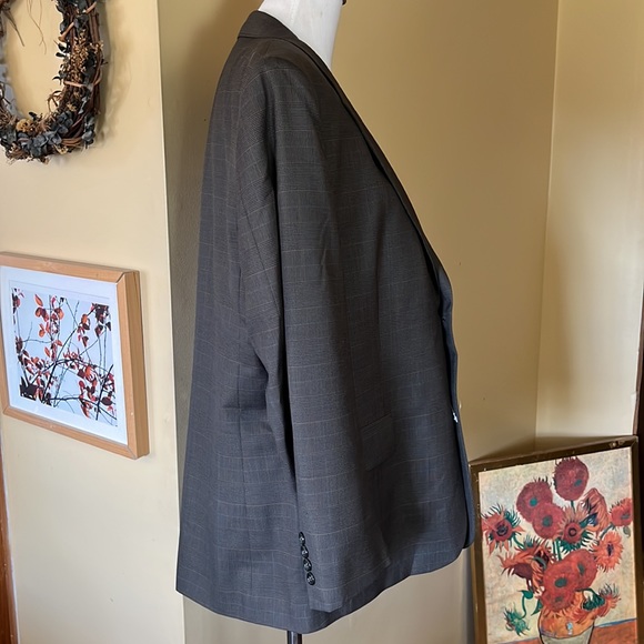 JOS A BANK Size 44S Brown Classic Plaid 100% Wool  Blazer Sport-jacket $349 NEW - Picture 5 of 16